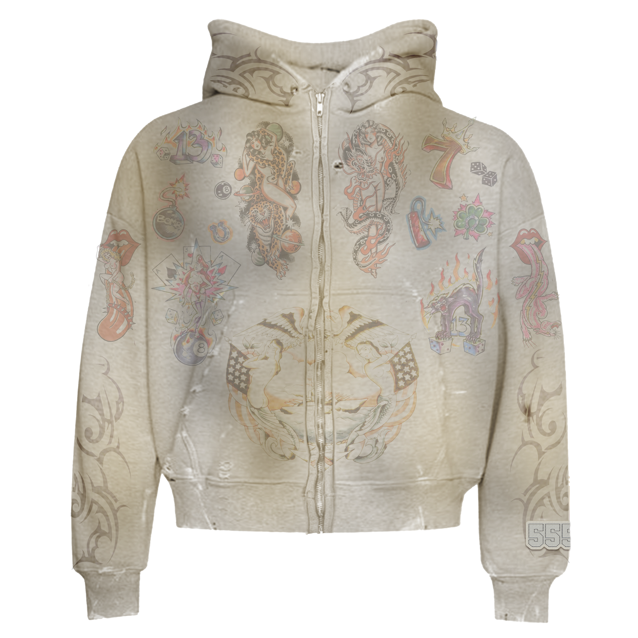 artwork zip up