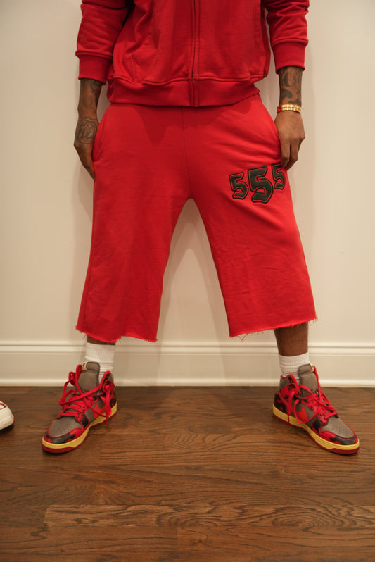 Red 555 shorts